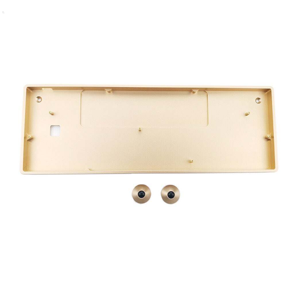 IDOBAO GH60 Anodizing Aluminum CNC Case For 60% Mechanical Gaming Keyboard Compatible Poker2 Pok3r Faceu 60 With ALU Feet: Gold