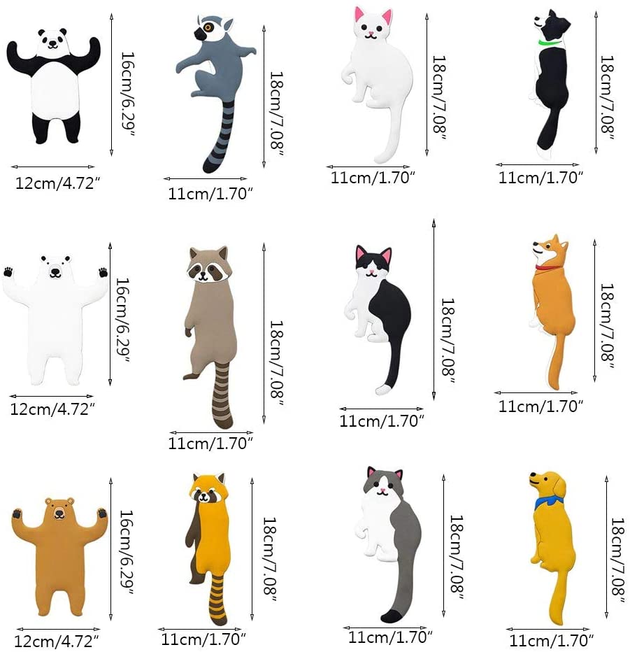 Ganchos de pared de animales, colgador de llaves decorativo de animales, colgador de abrigo, colgador de sombrero, gancho para niños, , juguetes creativos divertidos para niños y niñas