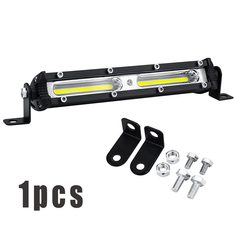 Slim Single-Row Work Light Bar 7 Inch 18W XHP LED Floodlight Beam Off-Road Mining SUV Truck Vehicles Auto Lights: 1pc