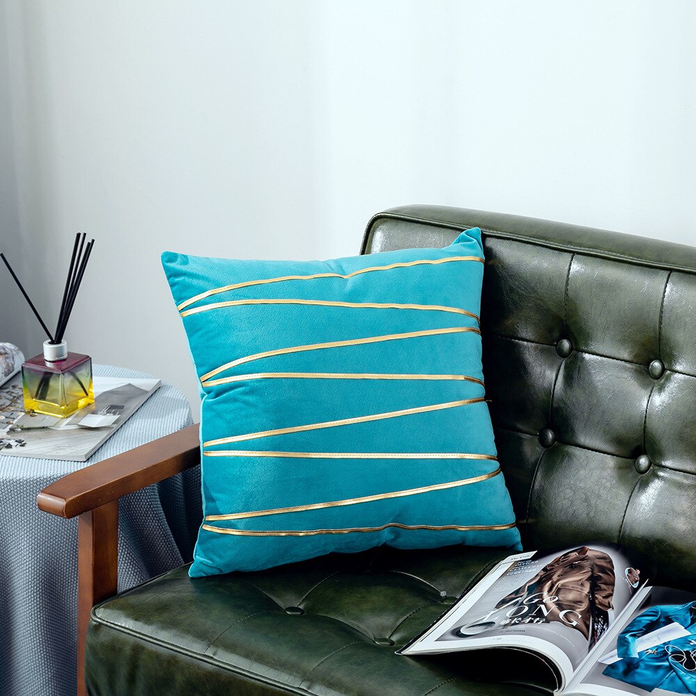 Ywzn Zwarte En Witte Geometrische Decoratieve Kussenslopen Polyester Sierkussen Case Gestreepte Geometrische Kussensloop Kussensloop: YL-113-8