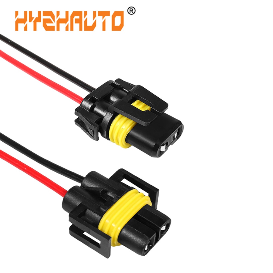 Hyzhauto 2Pcs H8 H11 Socket Draad 9005 HB3 9006 HB4 Adapter Sluit Kabelboom Voor Auto Koplamp Mistlamp base Holder