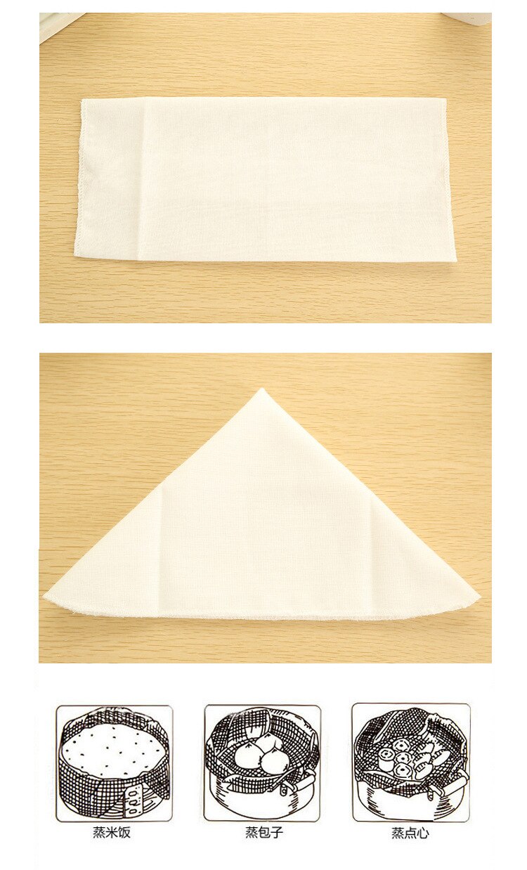 Bambus steamer papir garn steamer klut pustende bur skuff non-stick pan gasbind dampet ris bolle skuff dampkoker kokekar