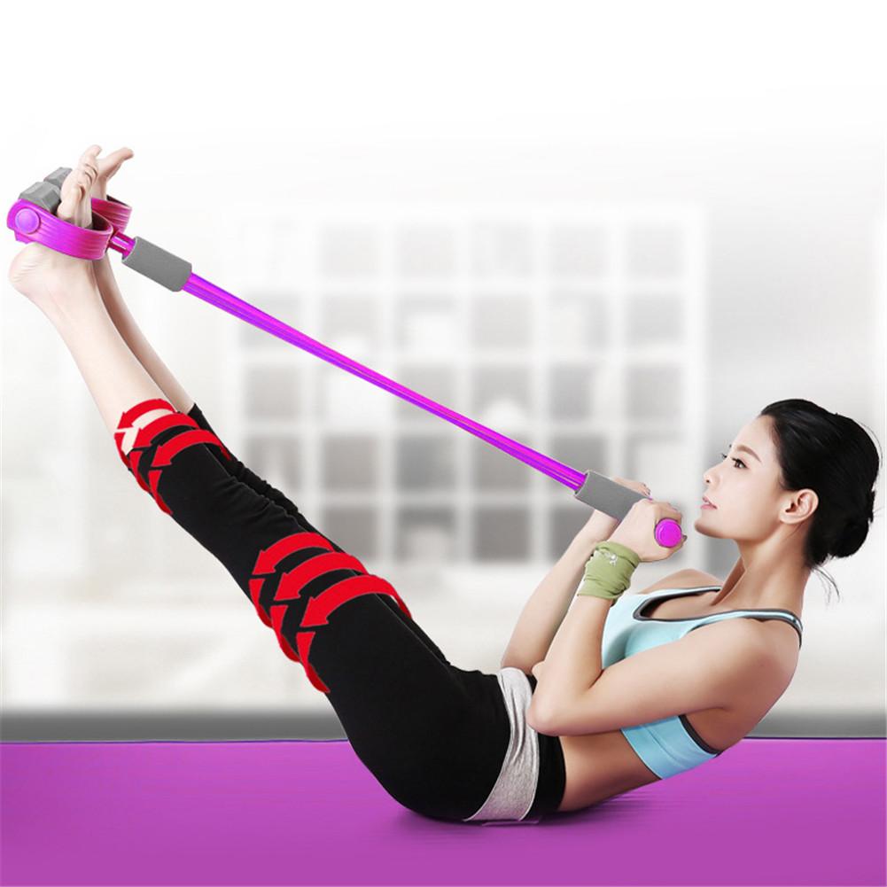 Voetpedaal Elastische Pull Touw Exerciser Roeier Buik Resistance Band Fitness Thuis Gym Sport Training Elastiekjes