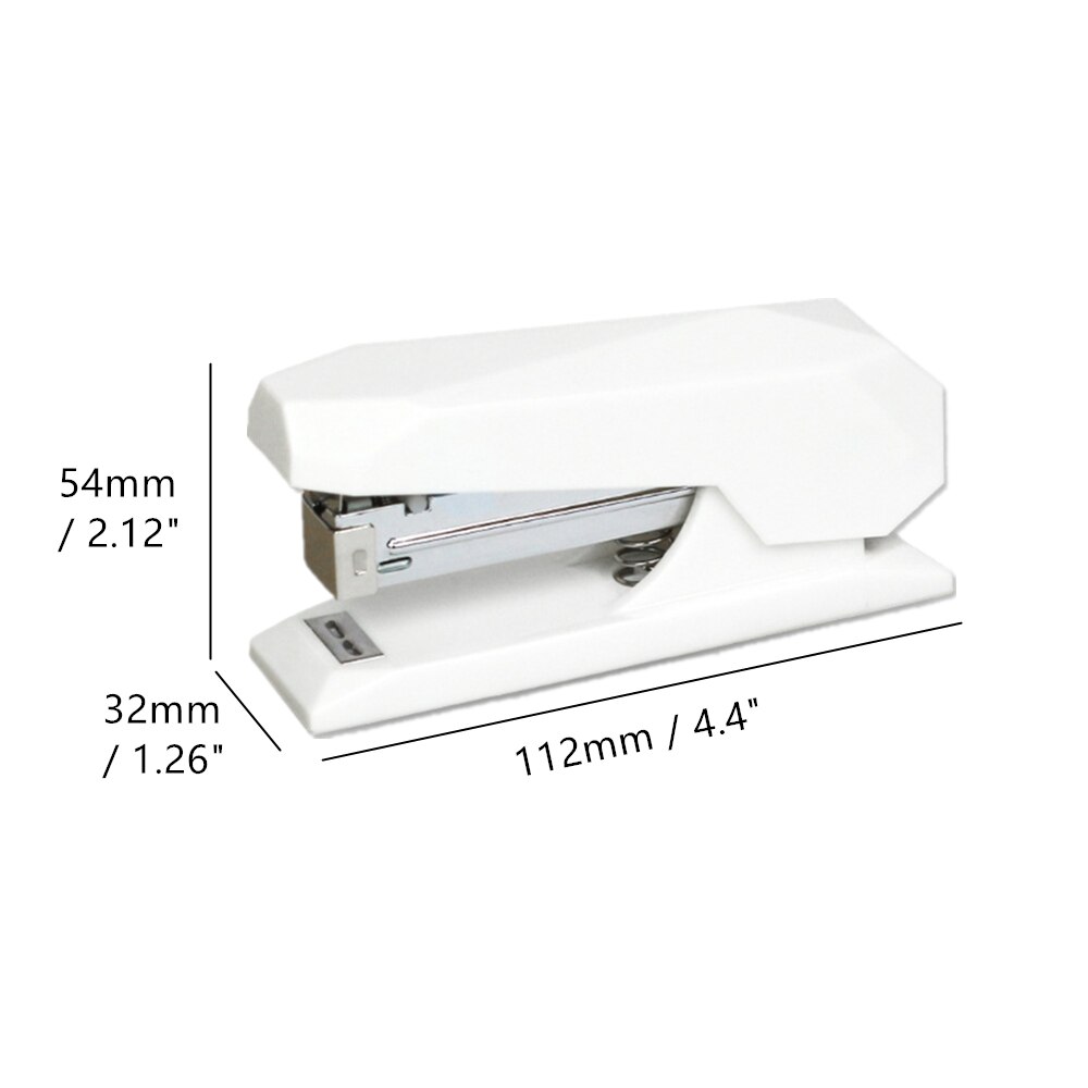 Desk Stapler Mint Green White Spring Powered Stapler No-Jam Desktop Executive Stapling Tool with Non-slip Base Office School