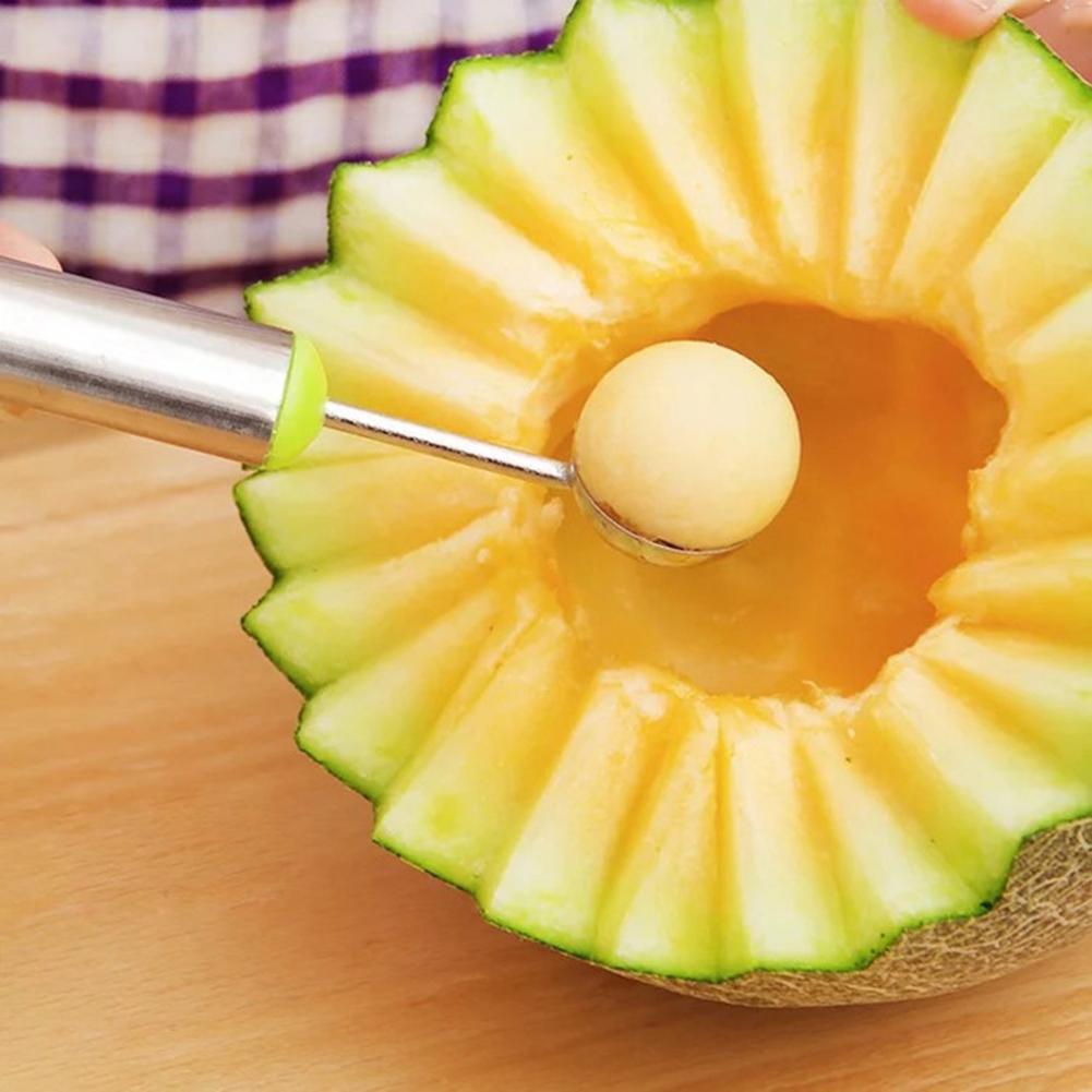 Herramienta de cocina de acero inoxidable para Hacer bolas de fruta, melón, cuchara de helado