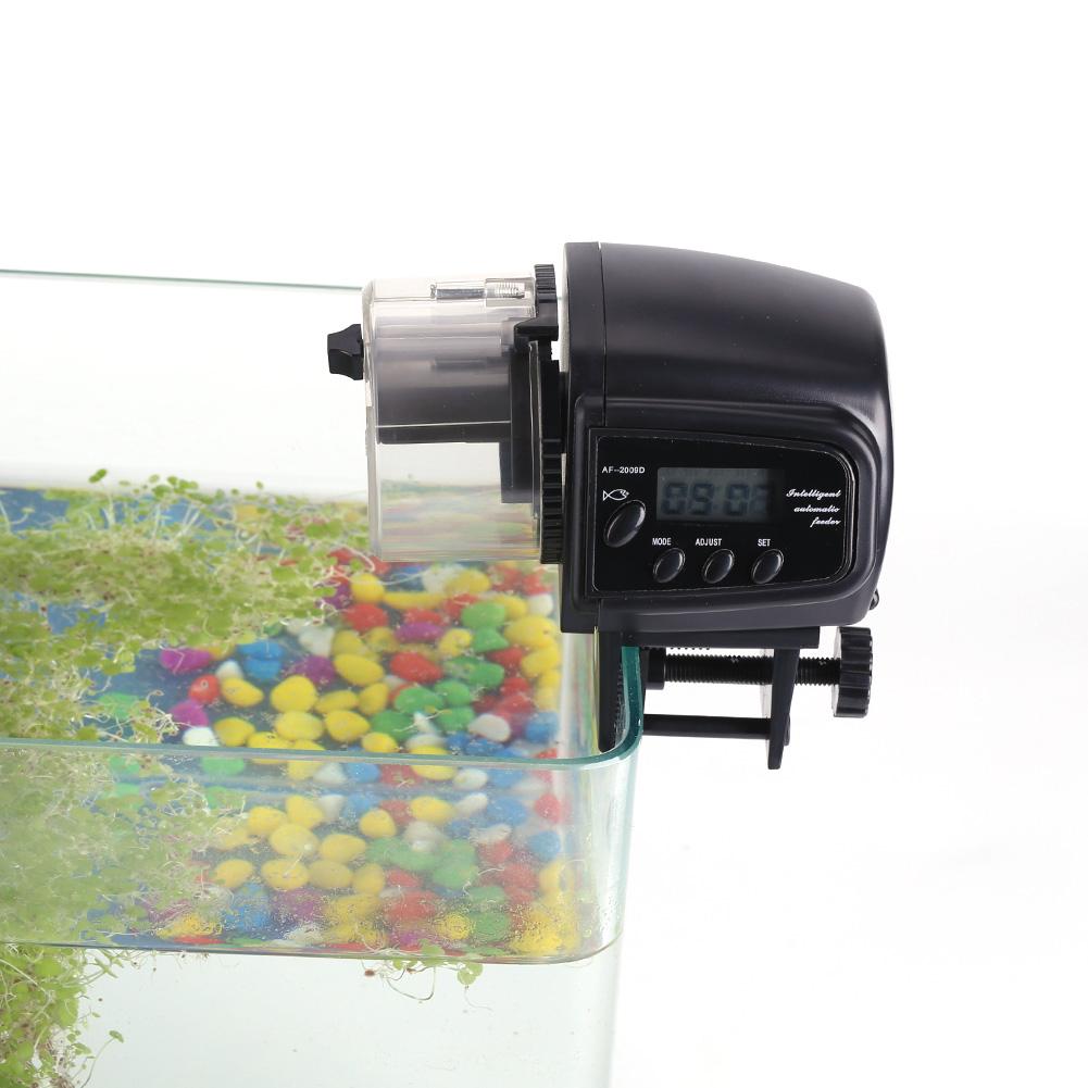 Digital lcd elektronisk automatisk fiskeføder dispenser timer automatisk tank madfodermaskine akvarium justerbar