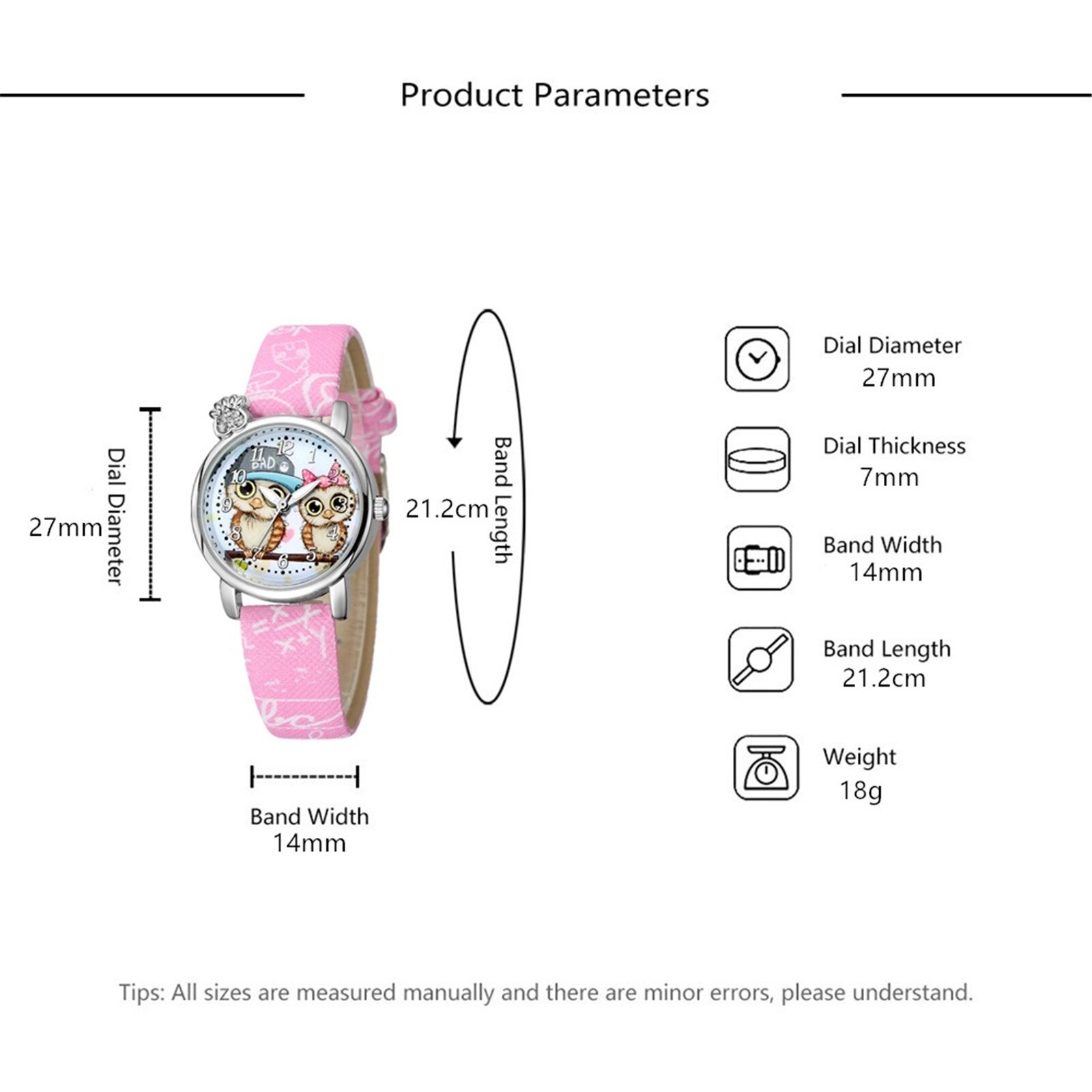 Reloj para niños con estampado de búho y dibujos animados, correa de malla para niños, varios estilos, reloj de goma, de Navidad
