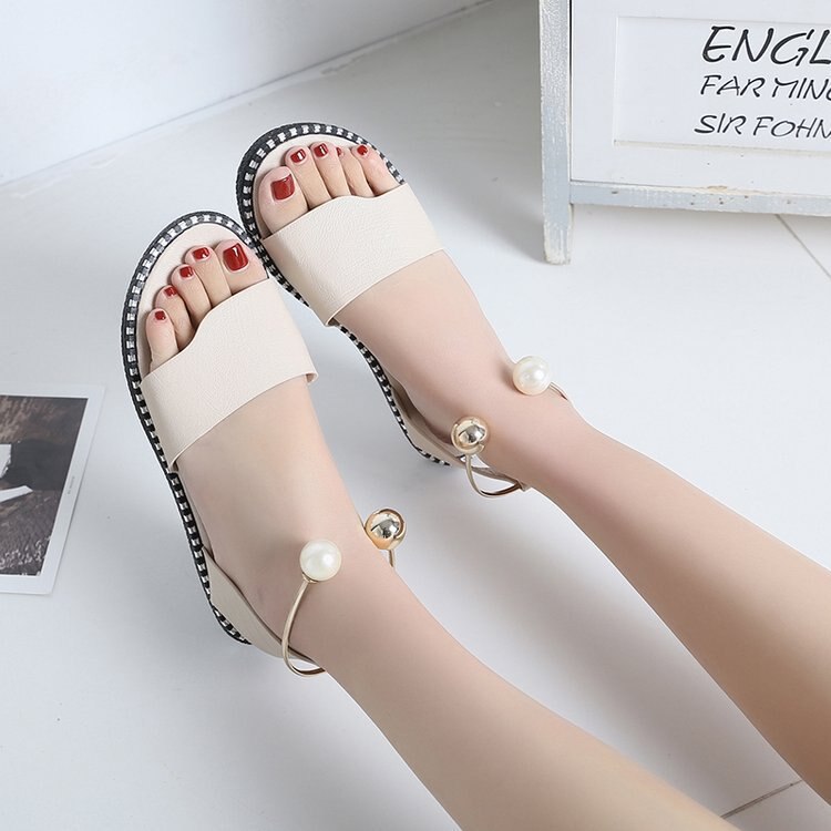 Hoksvzy sandaler klipklapper sommer rom slip-on åndbare skridsikre sko dame slides solid dfgd -a12