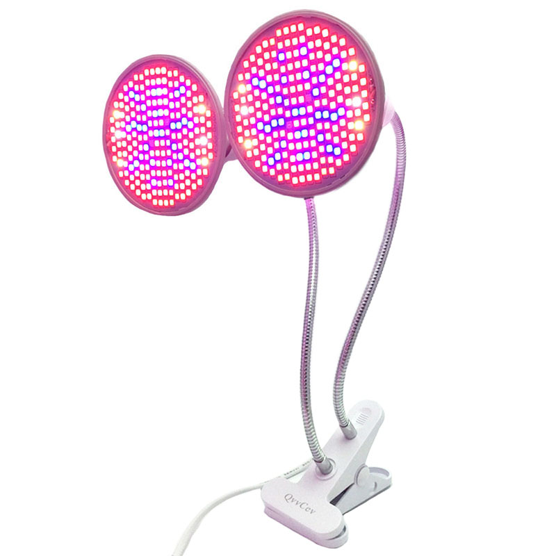 Led planten kweeklamp kweektent volledig spectrum bloem 200 uv ir kamer  e27 lamp clip lamp dubbel voor indoor kweekkast hydro: Lamp en 2 kopclip / Ons