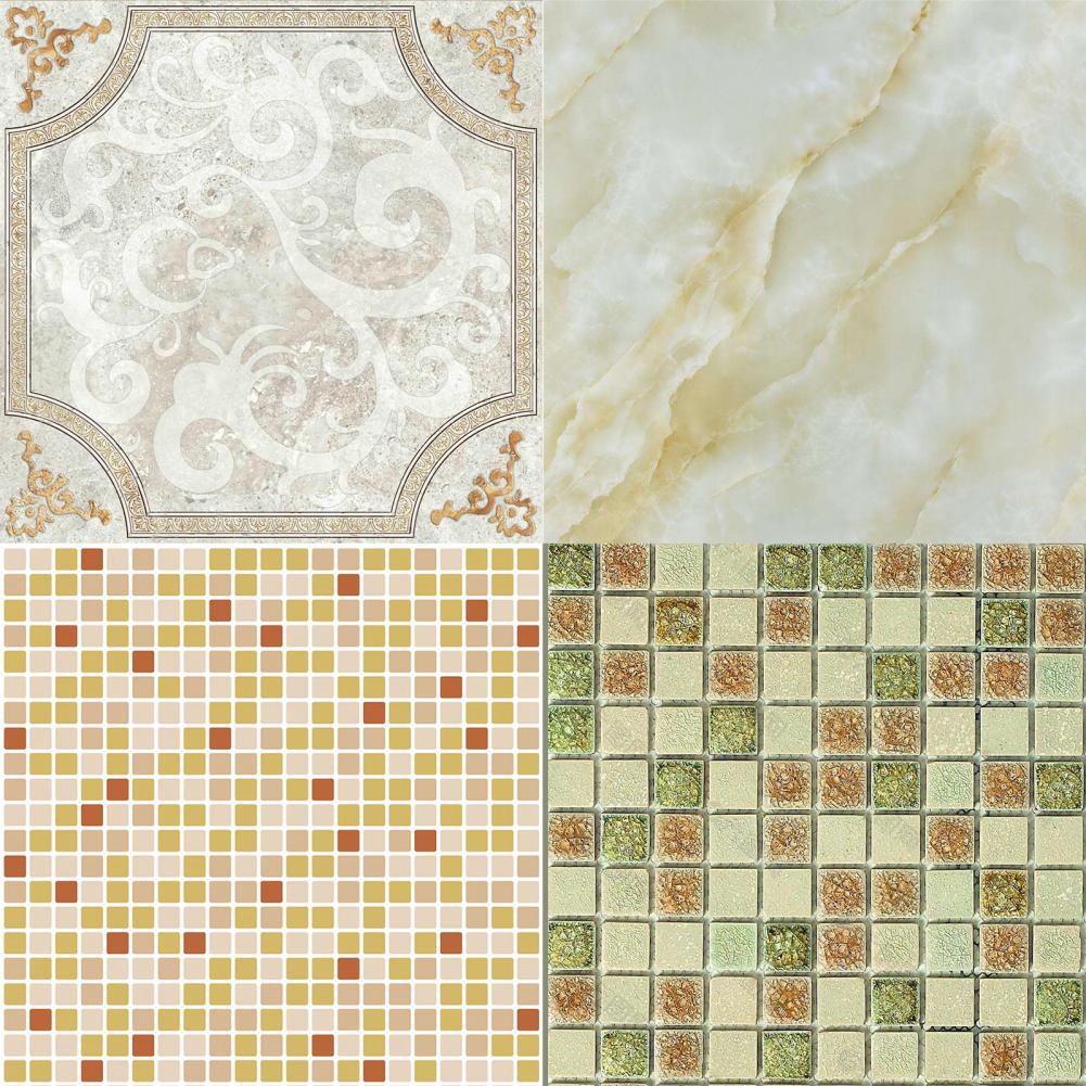 1/12 Dollhouse Floor Sticker Wall Decal Kitchen Bathroom Miniature Accessory Pretend Play Game Props Kid Boy Girl Toy