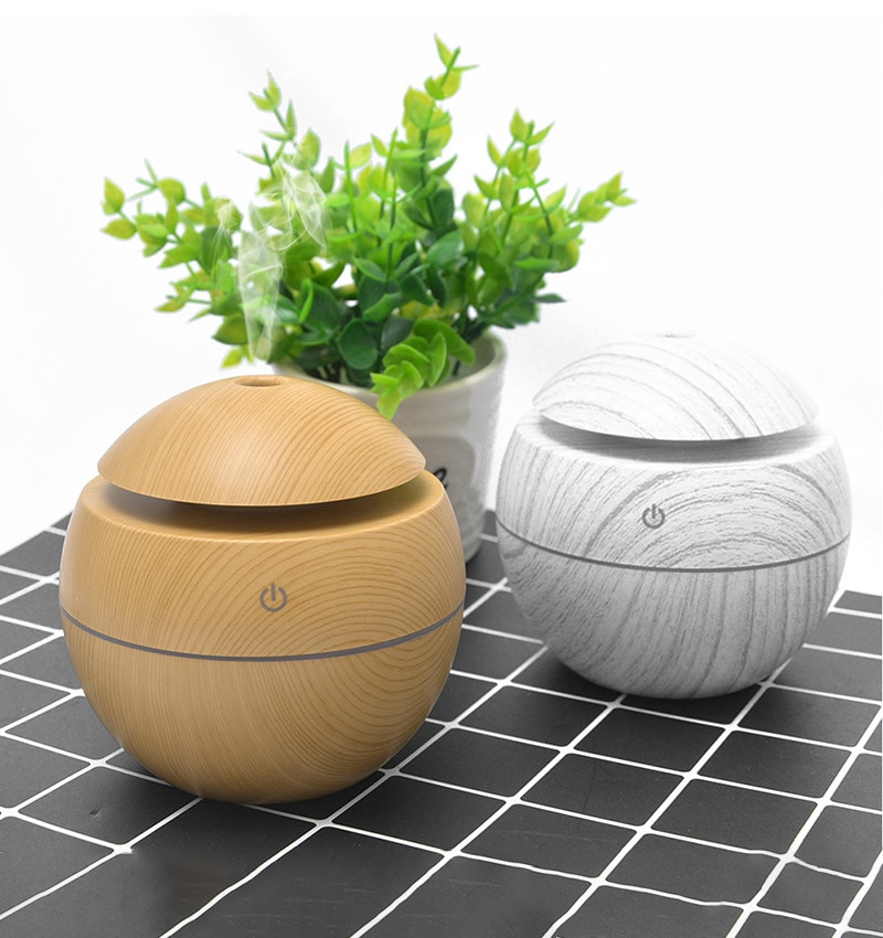 Puusyinen sähkökostutin eteerinen aromiöljy diffuusori ultraääni usb mini sumukone led valolla kodinkoneilla