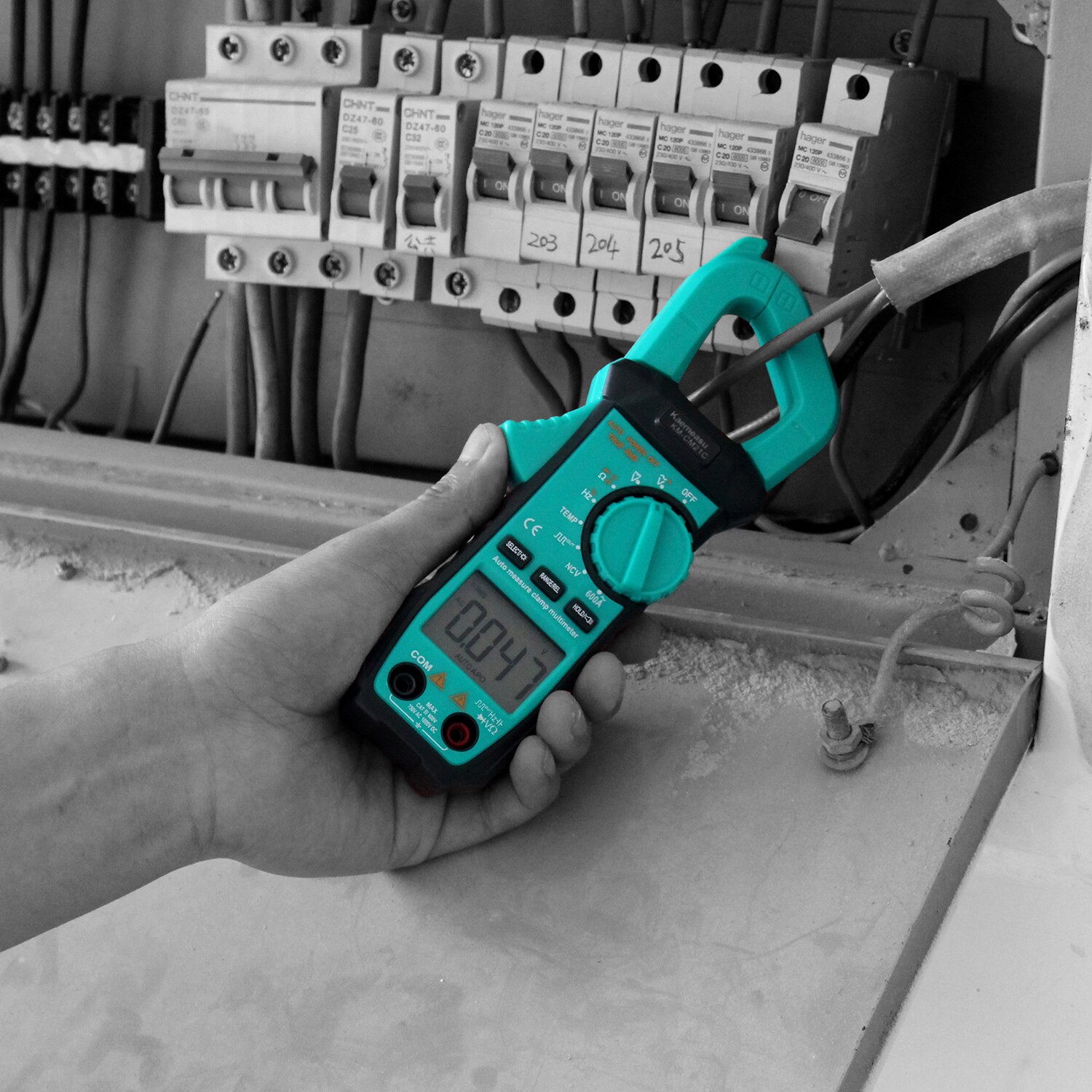 Digital Clamp Meter AC Current Clamp Multimeter AC DC Multi Tester Automatic Range True RMS High Precision Multimeter KM-CM21C