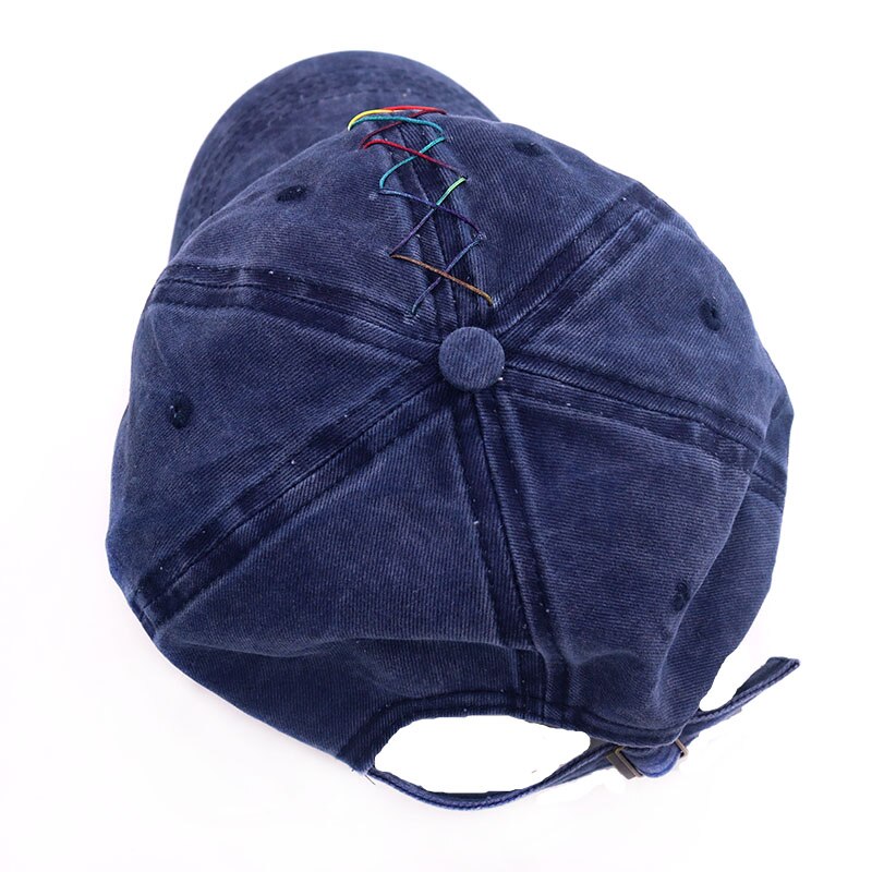 Rento monivärinen nauha puuvilla baseball lippalakit naisille tytöille miesten kesä säädettävä hip hop lippis denim snapback lippikset