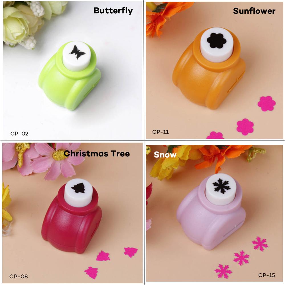 4 stk mini diy craft punch til scrapbooking punch håndlavet klippekort hulmaskine til diy-kort papir hul cl -1203: Sæt 8