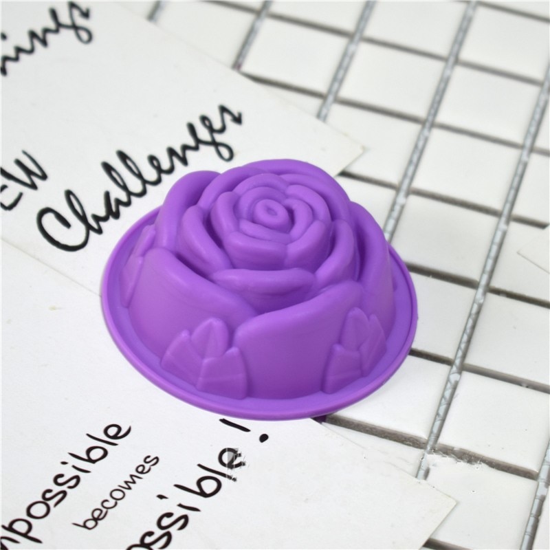 Rose Blume Form Silikon Seife Mold Runde Schokolade Tablett Handwerk Kuchen Form Hausgemachte Seife, Die DIY Kerze Formen