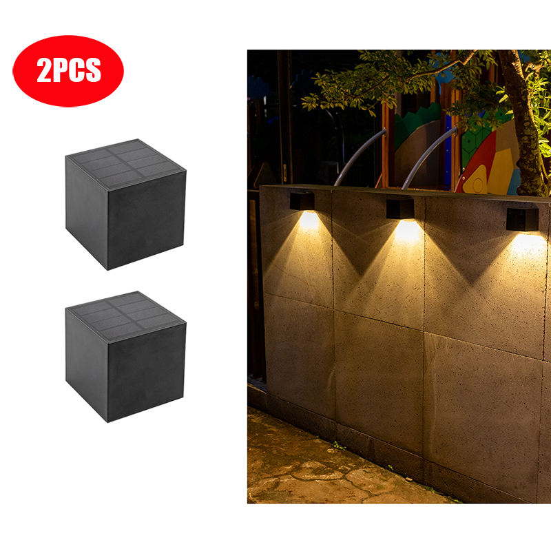 LED Solar Licht Outdoor Garten Platz Wand Lampe Outdoor Hof Garten Zaun Beleuchtung Wand Dekoration Lampe: orange