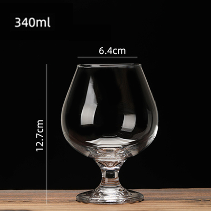 Copa corta de Brandy sin plomo, vaso transparente para cóctel de Whisky, cerveza, vino, para Bar en casa, vasos de vidrio, 100-500ml: 340ml