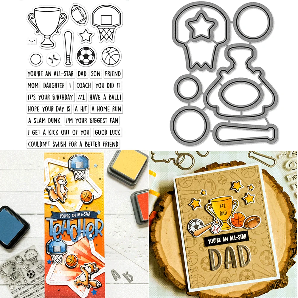 Oh gnome-stämpel på stranden, buntar med genomskinliga stämplar och metallstansar för gör-det-själv-pyssel, kort, scrapbooking, dekoration