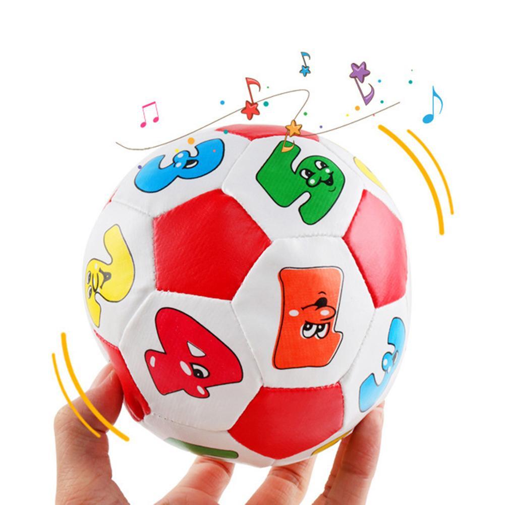 Baby Griff Faux Leder Gefüllte FußBall Ball mit läuten Glocke Sensorischen Musical Spielzeug Kleinkind FrüHenne Bildung Erkenntnis Spielzeug