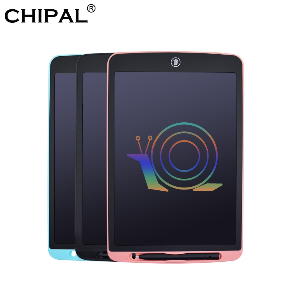 CHIPAL Kleurrijke LCD Schrijfbord 12 "Inch Draagbare Elektronica Tekening Tablet Digitale Message Board Handschrift Pads