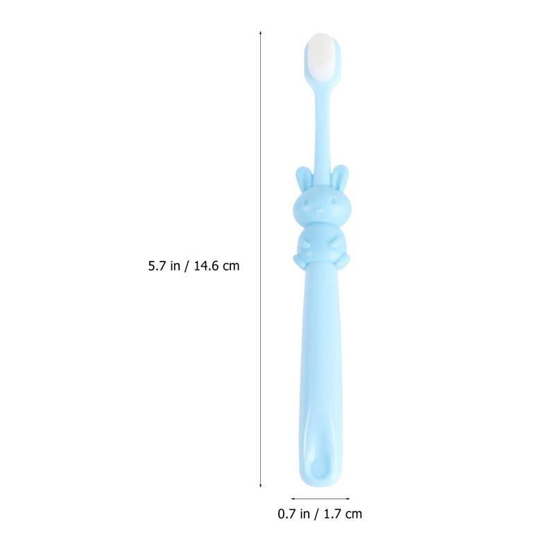 3 stücke freundlicher Zahnbürsten Karikatur bilden Manuelle Baby Toothrushes (Kaninchen)