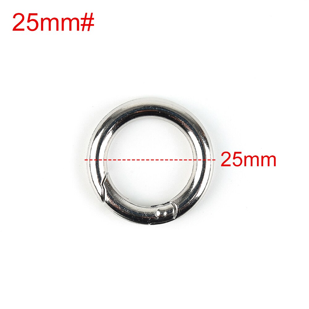 2PCS Circle Round Carabiner Camping Spring Snap Clip Hook Keychain Camping Climbing Carabiner Hiking Accessories Outdoor Tools: 25mm