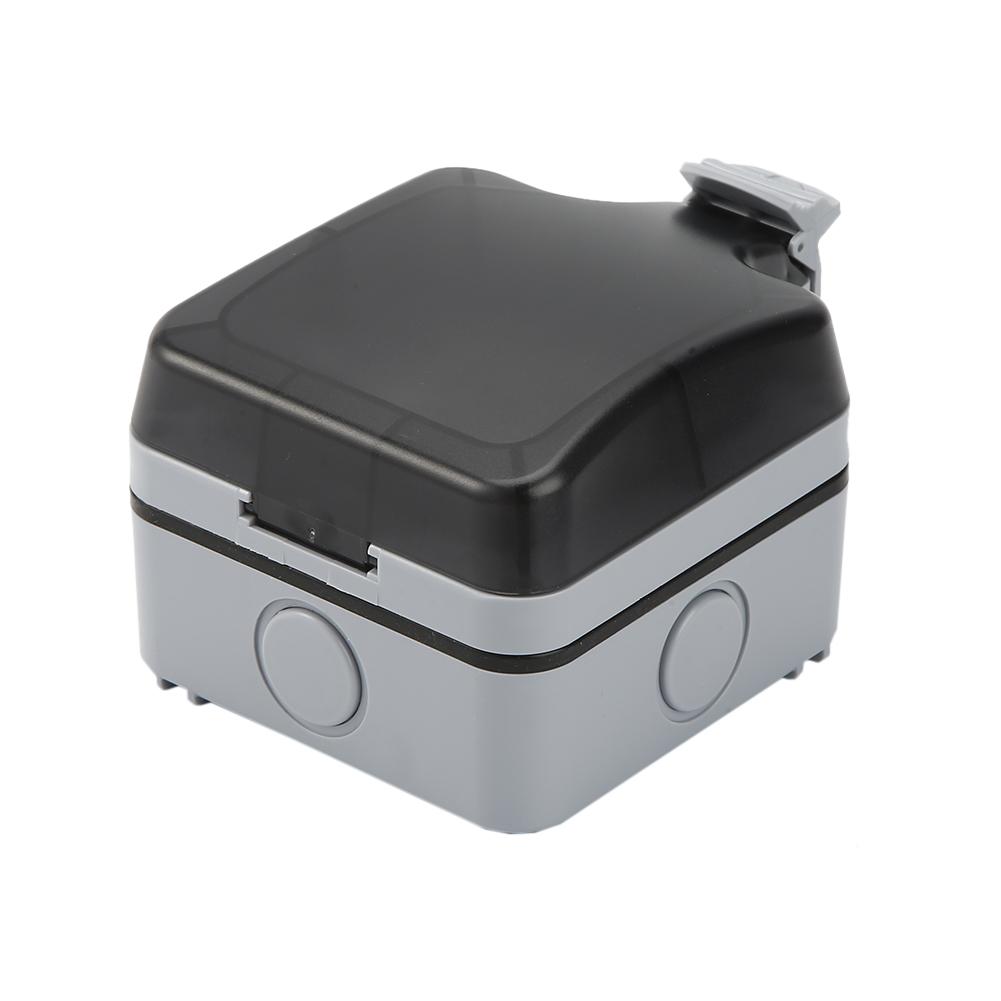 Outdoor Socket IP66 Weatherproof High-performance Plug Base for Indoors Outdoors With Lockable Cover 220V 250V