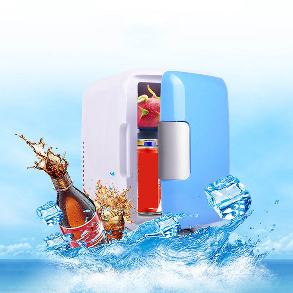 Mini refrigerador de refrigeração de 4 litros pequeno portátil temperatura constante refrigerador para uso doméstico e do carro