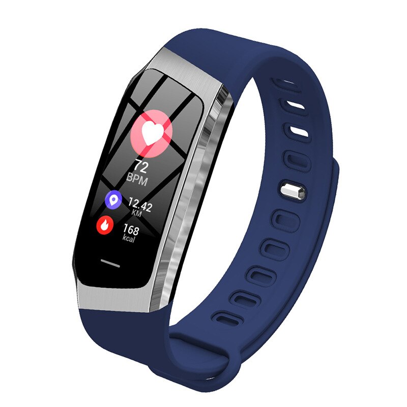 Montre connectée de Sport pour Xiaomi, Bracelet de Sport pour hommes et femmes, écran tactile, tension artérielle, étanche, pour natation,: Blue and silver