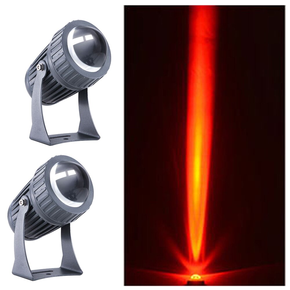 draussen LED RGB Flutlicht 110V 220V 10W Wasserdichte Scheinwerfer mit Schmalen Strahl Winkel Landschaft Straße Garten Platz flutlicht: 2Stck 10W rot