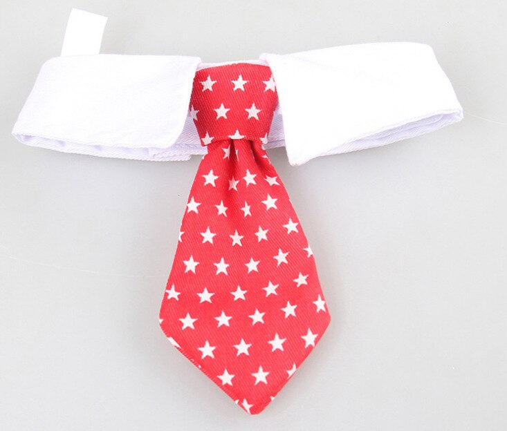Pet Dog Cat Formal Necktie Tuxedo Bow Tie Black Cute Red Collar for Dog Cat Pet Accessories Suit for Small Medium Dogs and Cats: Red Star / S