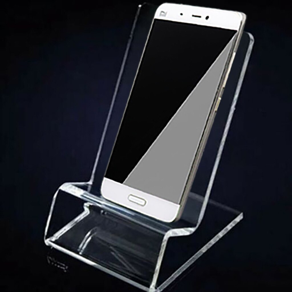 Clear Acrylic Transparent Mobile Phone Display Stand Mount Holder Rack Bracket Eco-Friendly Irregular shapes simple #J20: Default Title