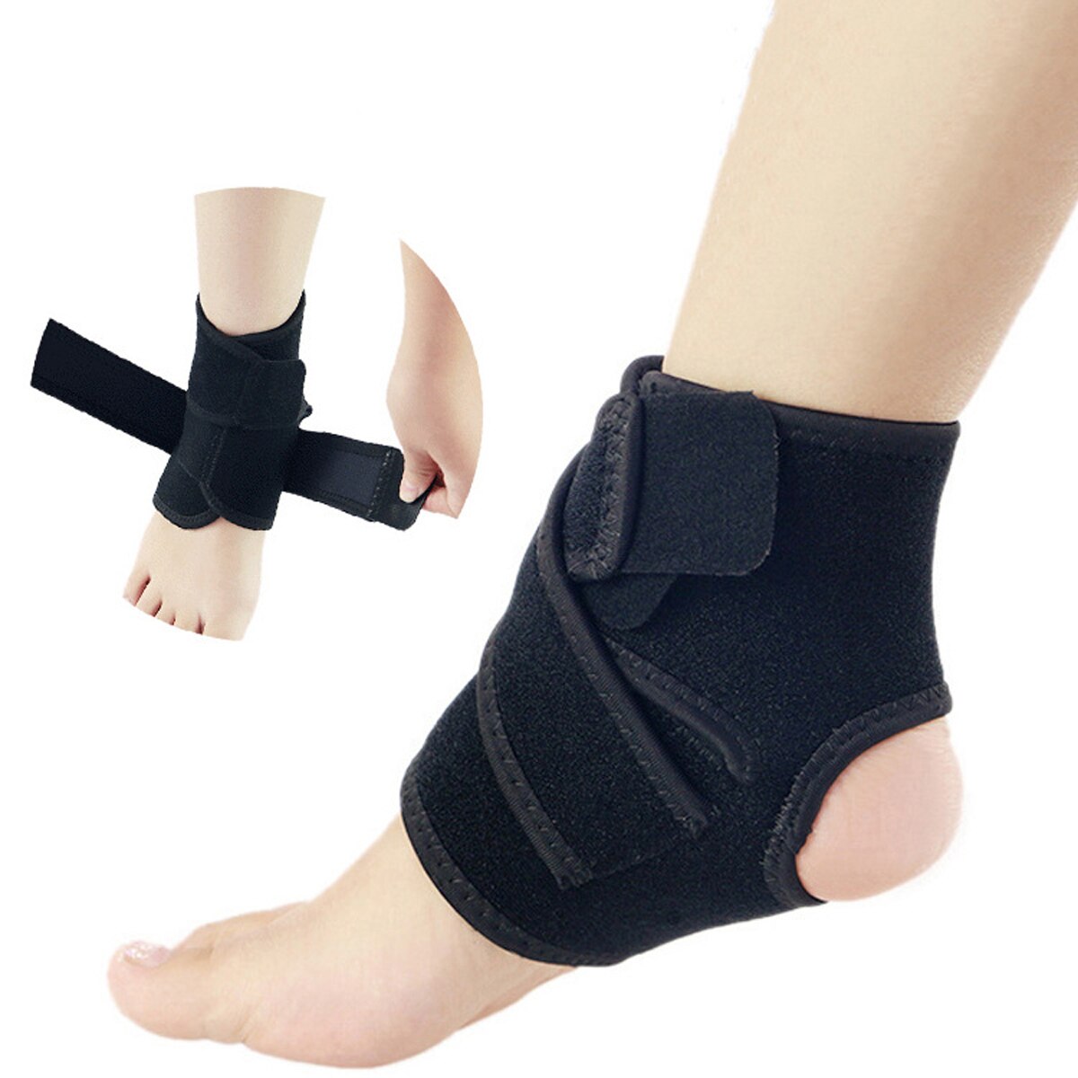 Ankle Brace Solid Color Medical Motion Mountaineering Basketball Football Anti-sprain Elastic Force Wrapped Ankle
