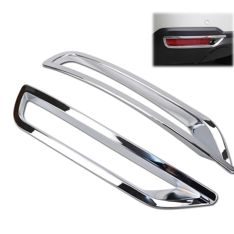 for Subaru forester SJ Chrome Rear Fog Light Lamp Bumper Cover Trim Bezel Car Styling Sticker Molding