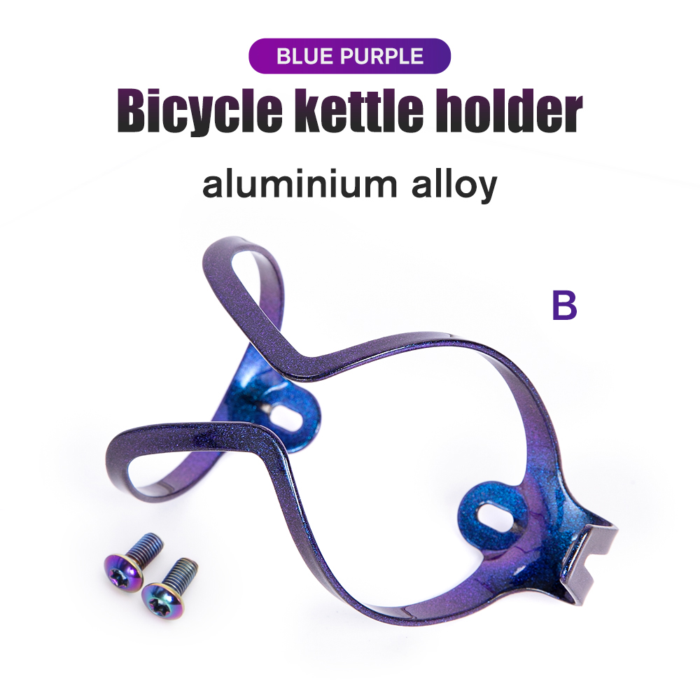 Tank cykel flaskburar färgglada ridning vattenkokare hållare fäste aluminiumlegering mtb landsvägscykel dricka vatten flaskställ cykling ac: B blågrön