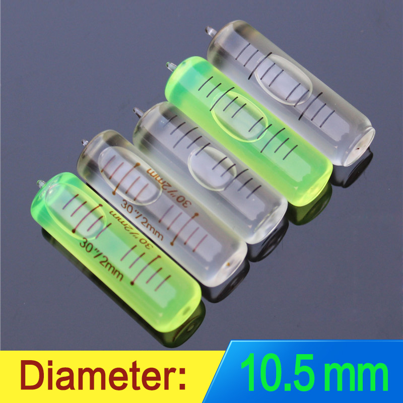 Glas horisontell pärla mini liten vattenpass hög precision nivå bubbla bärbar bubbelnivå diameter 10.5mm