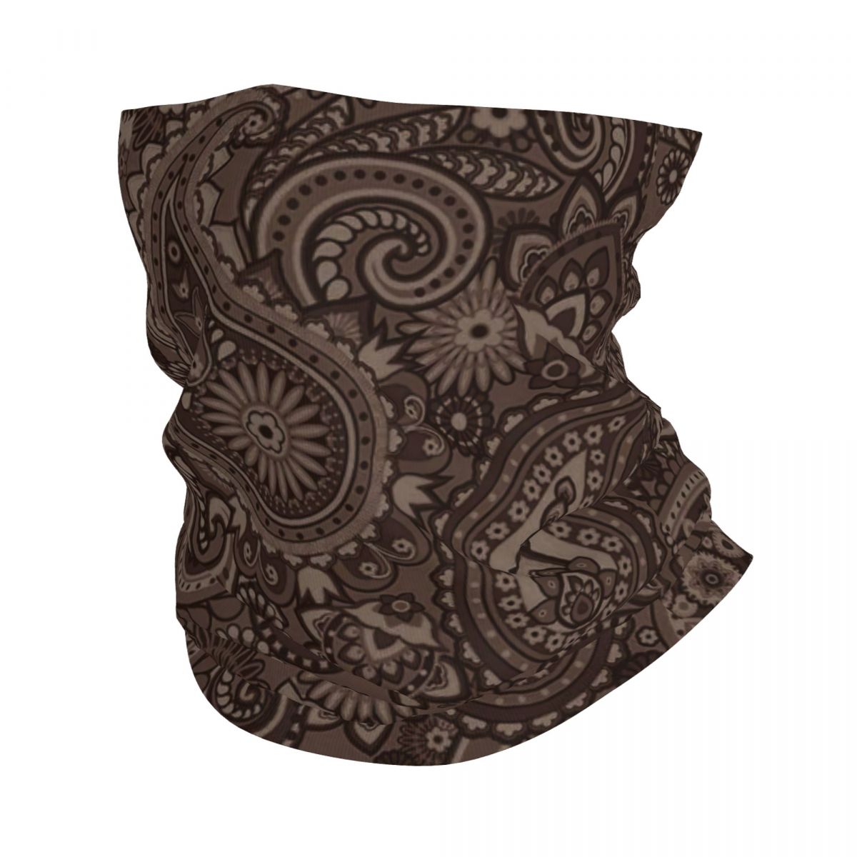 Custom Black Bandana Pattern Bandana Neck Gaiter for Hiking Cycling Women Men Wrap Scarf Paisley Style Headband Warmer: PURPLE