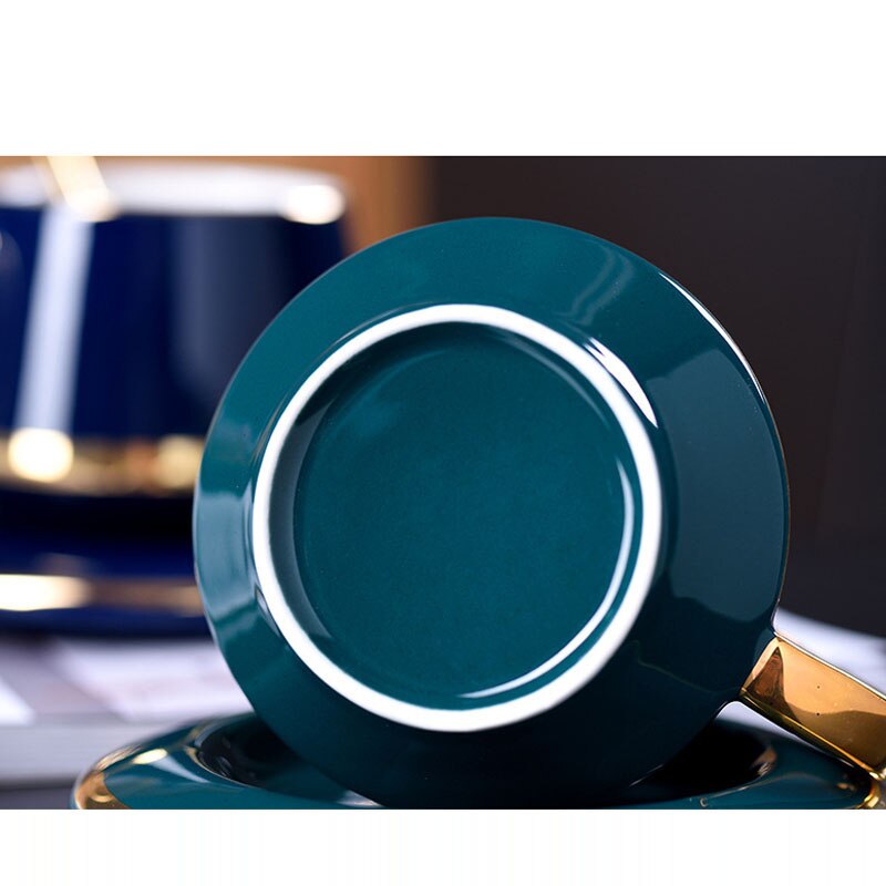 YeFine 180ML Ceramic Tea Cup Set Coffee Cups and Saucer European Style Breakfast Milk Cup Home Office Teacup Porcelain Drinkware