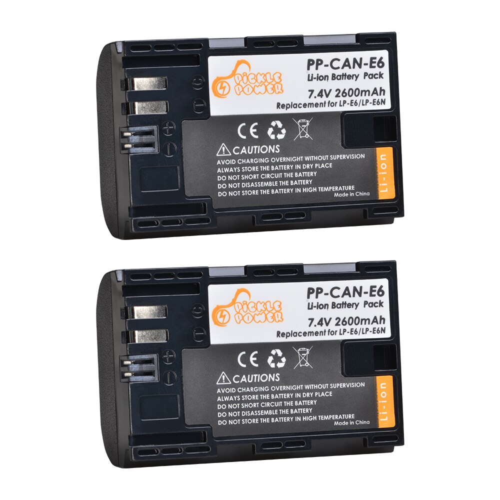 LP-E6 LP E6 LPE6 LPE6N batería + LED construido-en el cargador Dual USB para Canon EOS 5D 6D 7D 60D 70D 80D Mark II Mark III