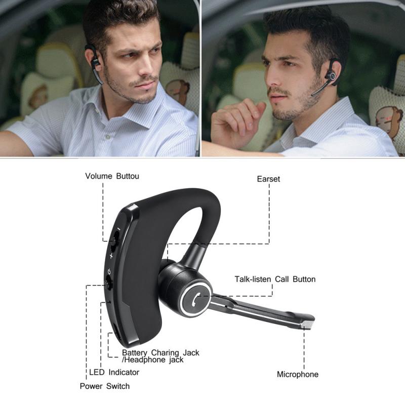 V8S Business Bluetooth Headset Auto Bluetooth Handsfree Draadloze Bluetooth Headset Boot Moet Geschikt Voor Telefoon Xiaomi Samsu