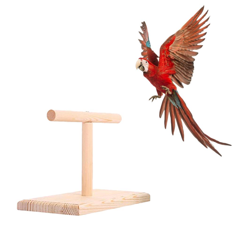 Percha para pájaros, juguetes para loros, soporte de madera Natural para colgar pájaros, soporte de madera para oficina, juguete para morder de Ave