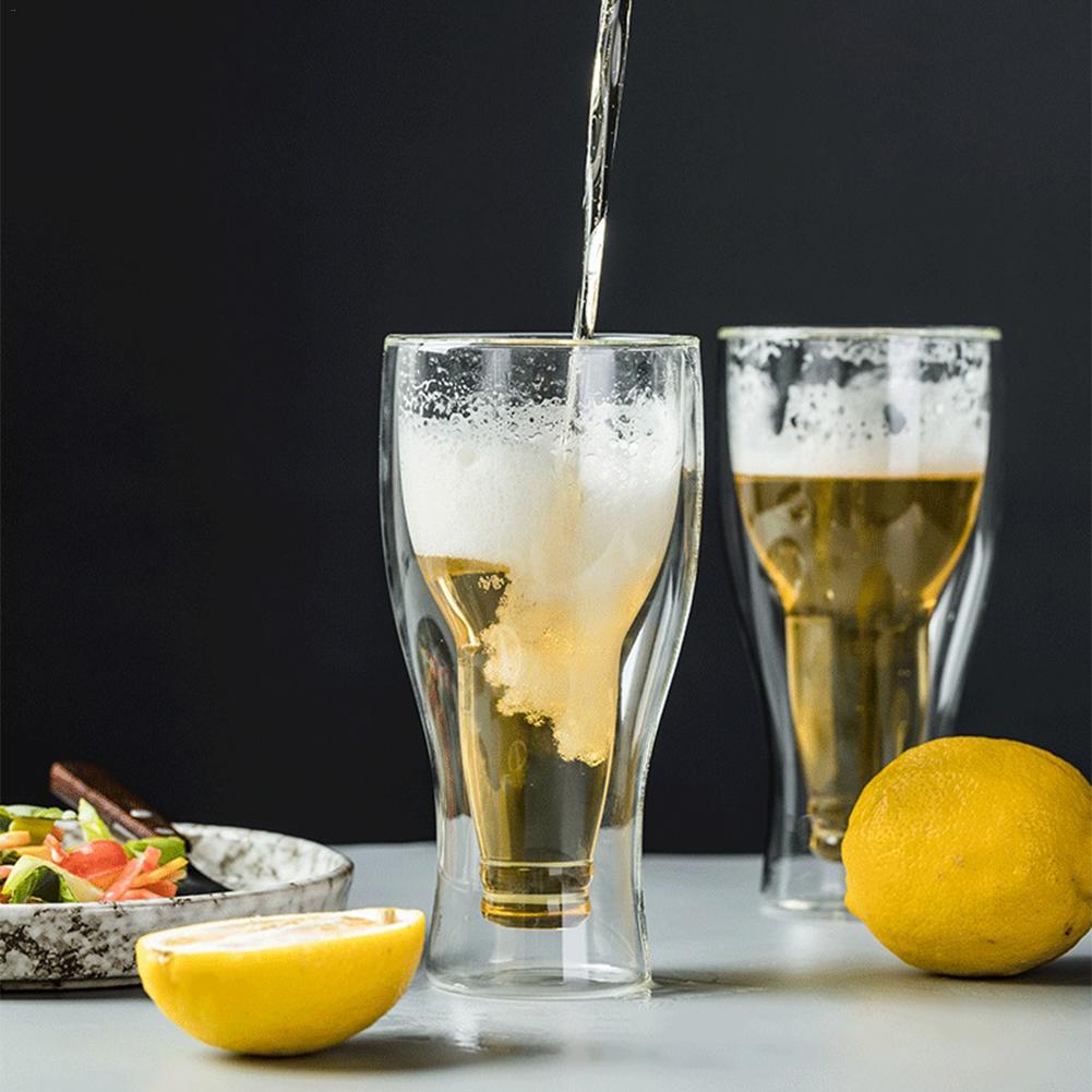 250ML Double Layer Acrylic Plastic Inverted Cup Beer Mug Bar Daily Dining Special Wine Glass