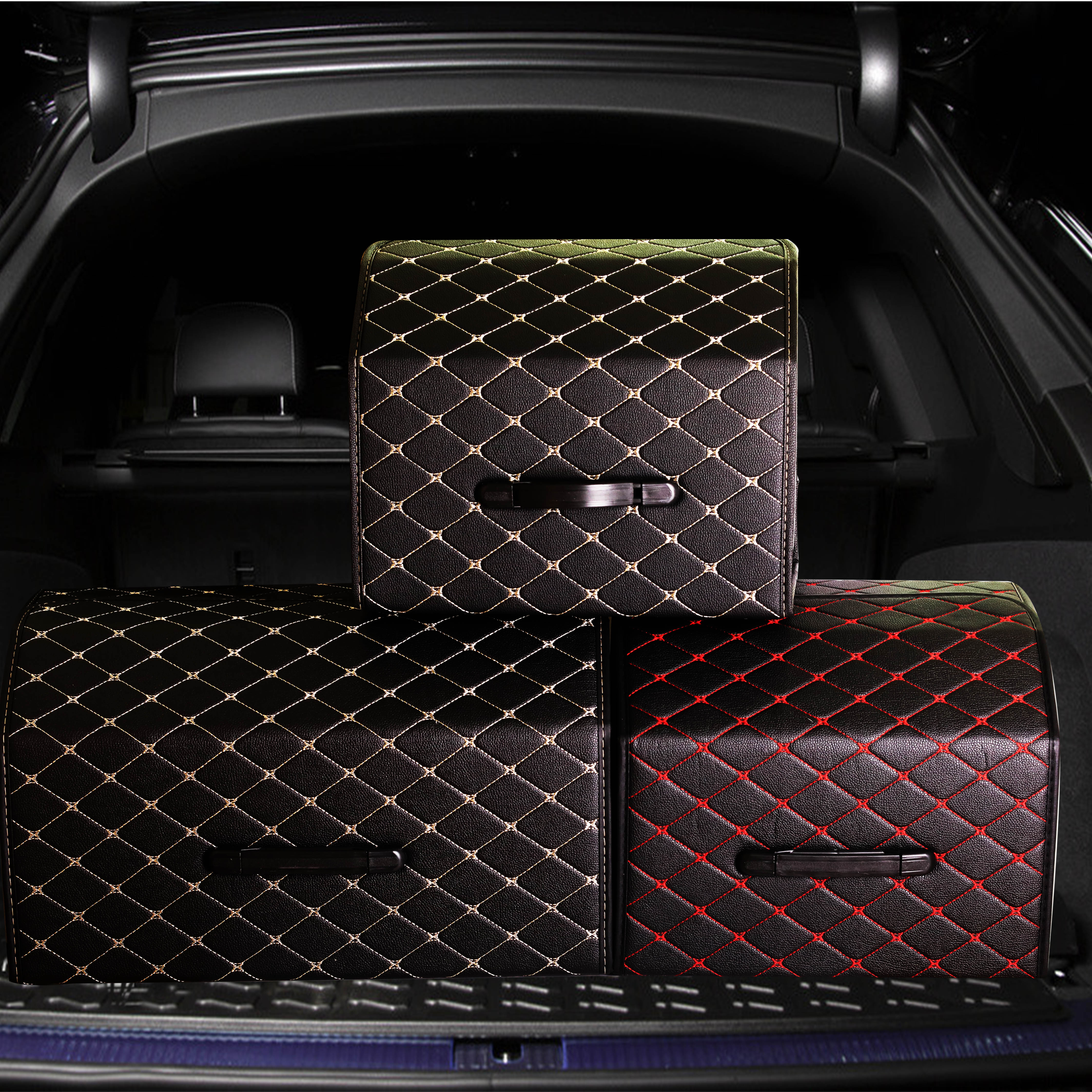 Auto Opbergtas Pu Lederen Kofferbak Organizer Box Opbergtas Vouwen Vouwen Kofferbak Opbergen Opruimen Voor Auto Suv