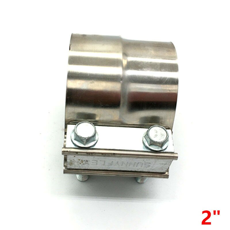 Fits Catback Muffler Downpipe 2" 51MM Stainless Exhaust Band Clamp Step Clamps
