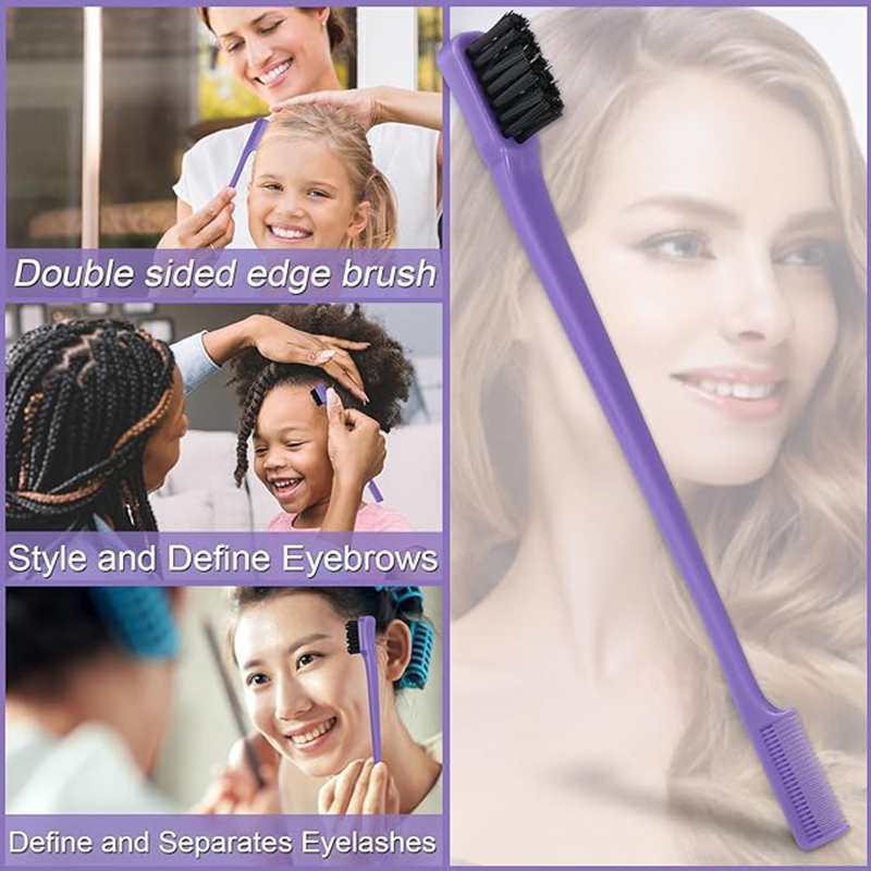 Juego de 5 uds de peine, cepillo para desenredar el cabello rizado, peine de cola de rata curvo, cepillo para el cabello con borde, cepillo para el cabello rizado, herramientas de peluquería