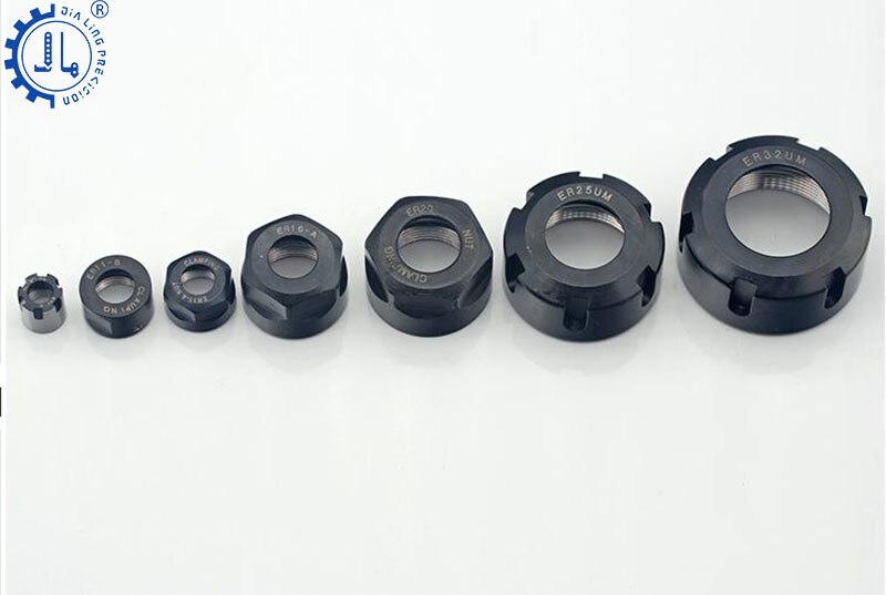 JIALING CNC Router Engraving ER20 Nuts ER High Precision Machine Nut ER Collet Accessory Sparepart ER-25 Nut