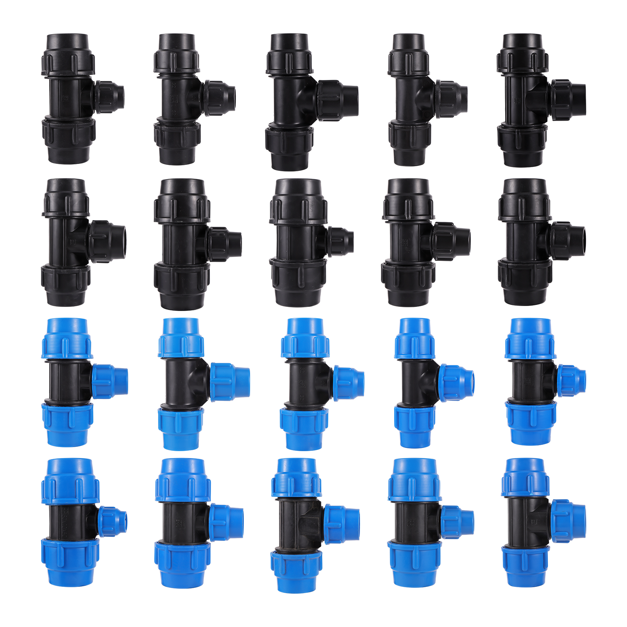 20/25/32/40/50mm PVC PE 3-Way Reducing Coupling Tap Water Splitter Plastic Valve Connector Garden Farm Irrigation Pipe Hose Join