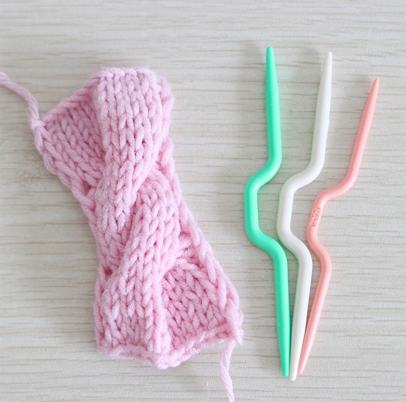 3 Size ABS Plastic Crochet Hook Knitting Needles Twist Curved Needle DIY Tool