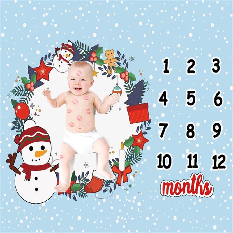 120x100cm infantile bébé jalon Photo accessoires arrière-plan couvertures jouer tapis toile de fond calendrier Photo dessin animé modèle accessoires