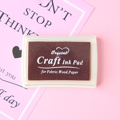 Enkele Solo Kleur Stempelkussen Blauw Koffie Geel Goud Zilver Kleuren Beschikbaar Diy Hobby Decoratie Inkt Pad Set: brown